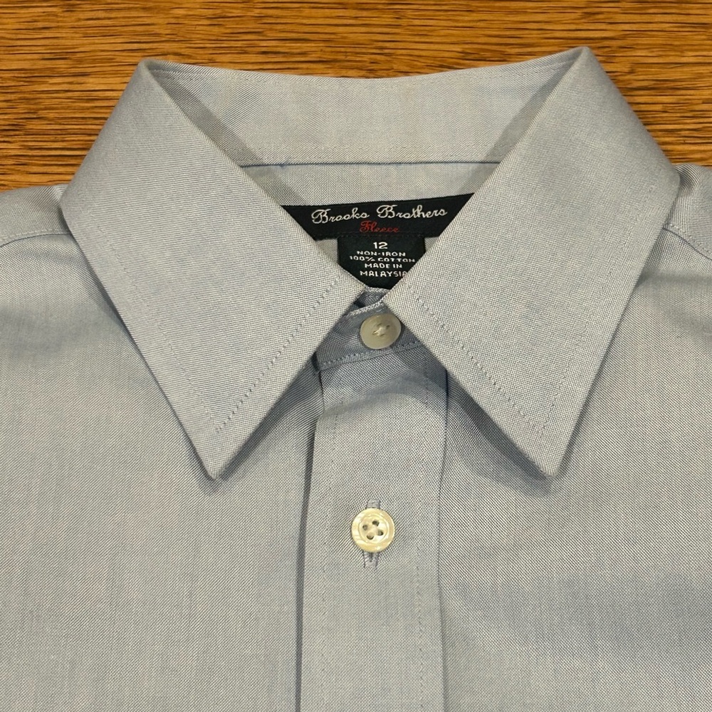 Brooks Brothers Blue Button Down Shirt Classic Cotton